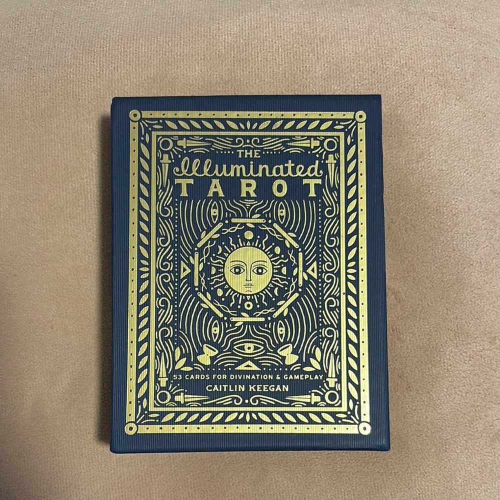 Illuminated Tarot Card Deck - Blue and Gold